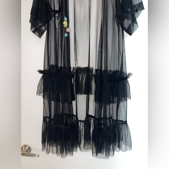 BETSEY JOHNSON Embroidered Mesh Duster - Picture 2 of 6